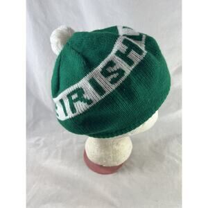 Luck O The Irish Knit Beret Hat Green White Pom St Patricks Day Parade Wear